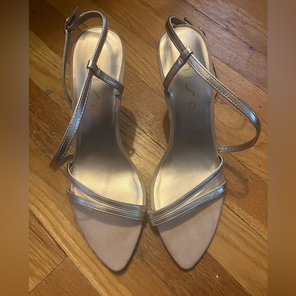 Unisa Rose Gold Slingback Heels